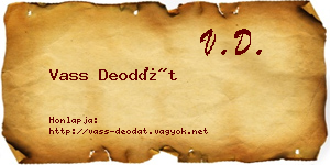 Vass Deodát névjegykártya