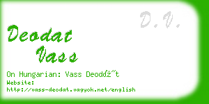 deodat vass business card